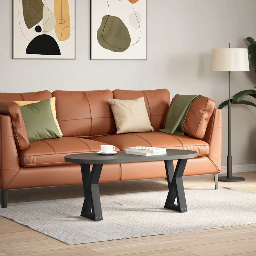 Salontafelpoten 2 st 28x(42-43,3) cm staal zwart