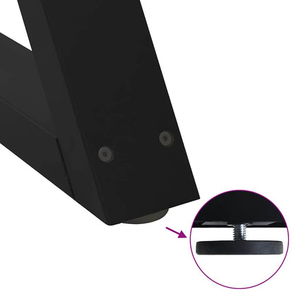 Salontafelpoten 2 st 28x(42-43,3) cm staal zwart
