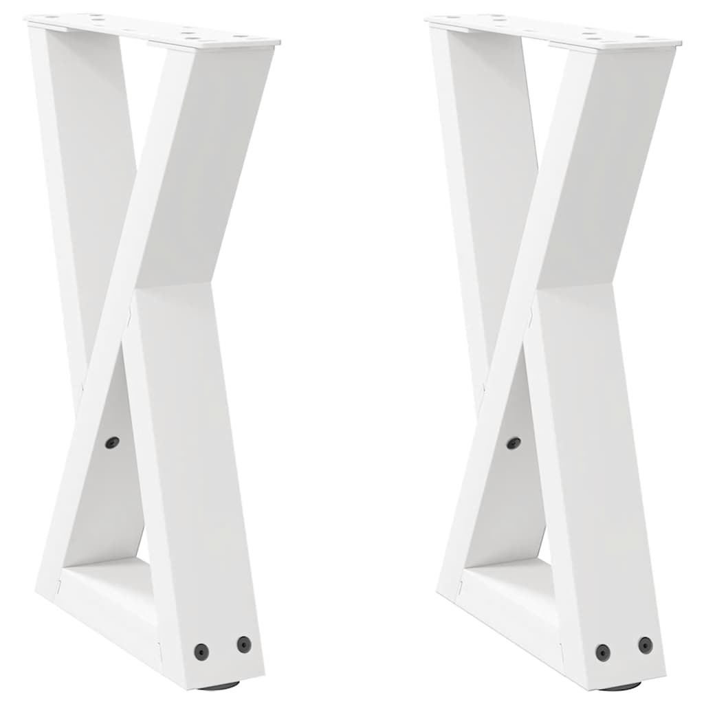 Salontafelpoten 2 st 28x(42-43,3) cm staal wit