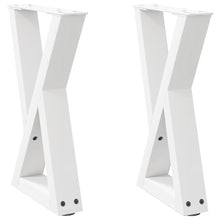 Salontafelpoten 2 st 28x(42-43,3) cm staal wit