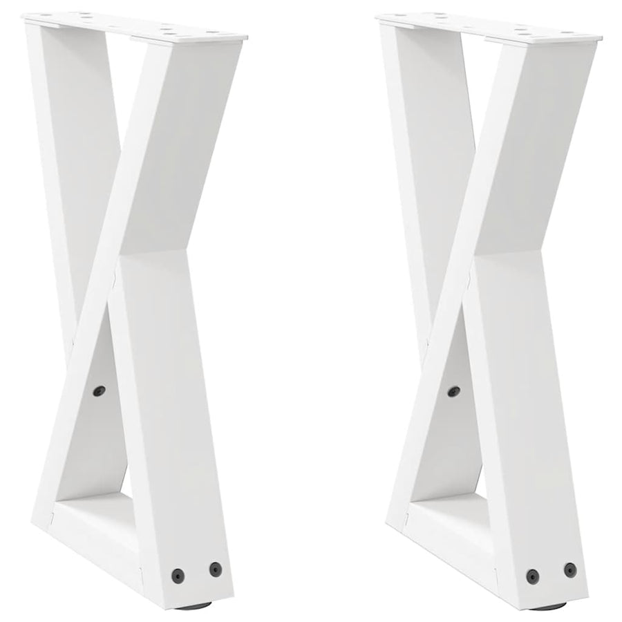 Salontafelpoten 2 st 28x(42-43,3) cm staal wit