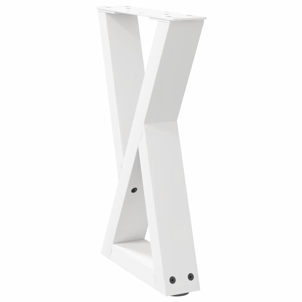 Salontafelpoten 2 st 28x(42-43,3) cm staal wit