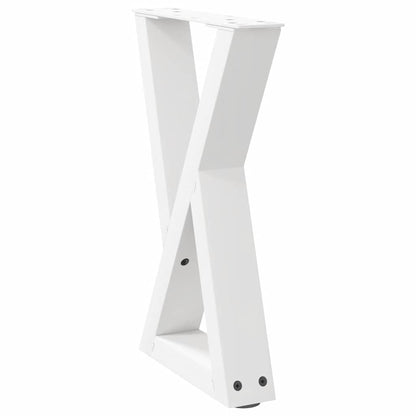 Salontafelpoten 2 st 28x(42-43,3) cm staal wit