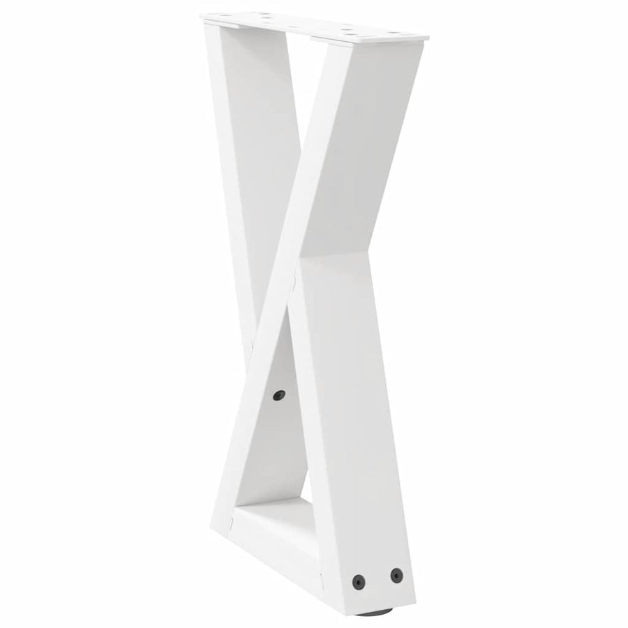 Salontafelpoten 2 st 28x(42-43,3) cm staal wit
