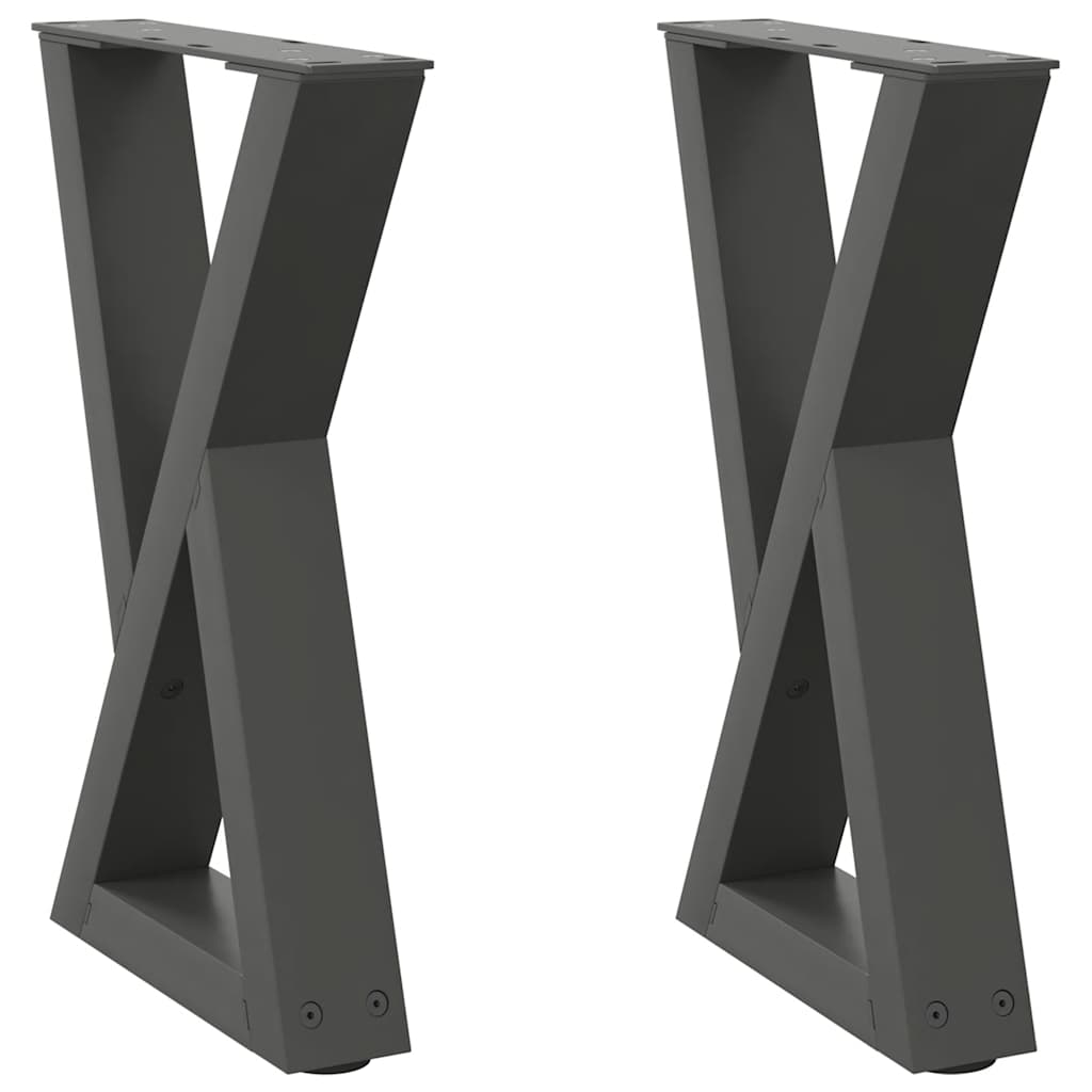 Salontafelpoten 2 st 28x(42-43,3) cm staal antraciet