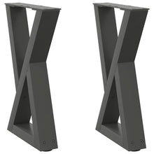 Salontafelpoten 2 st 28x(42-43,3) cm staal antraciet