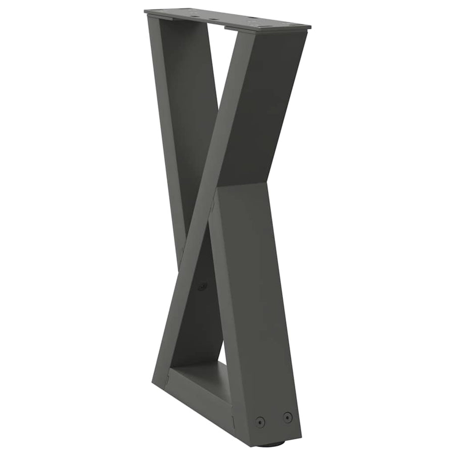 Salontafelpoten 2 st 28x(42-43,3) cm staal antraciet