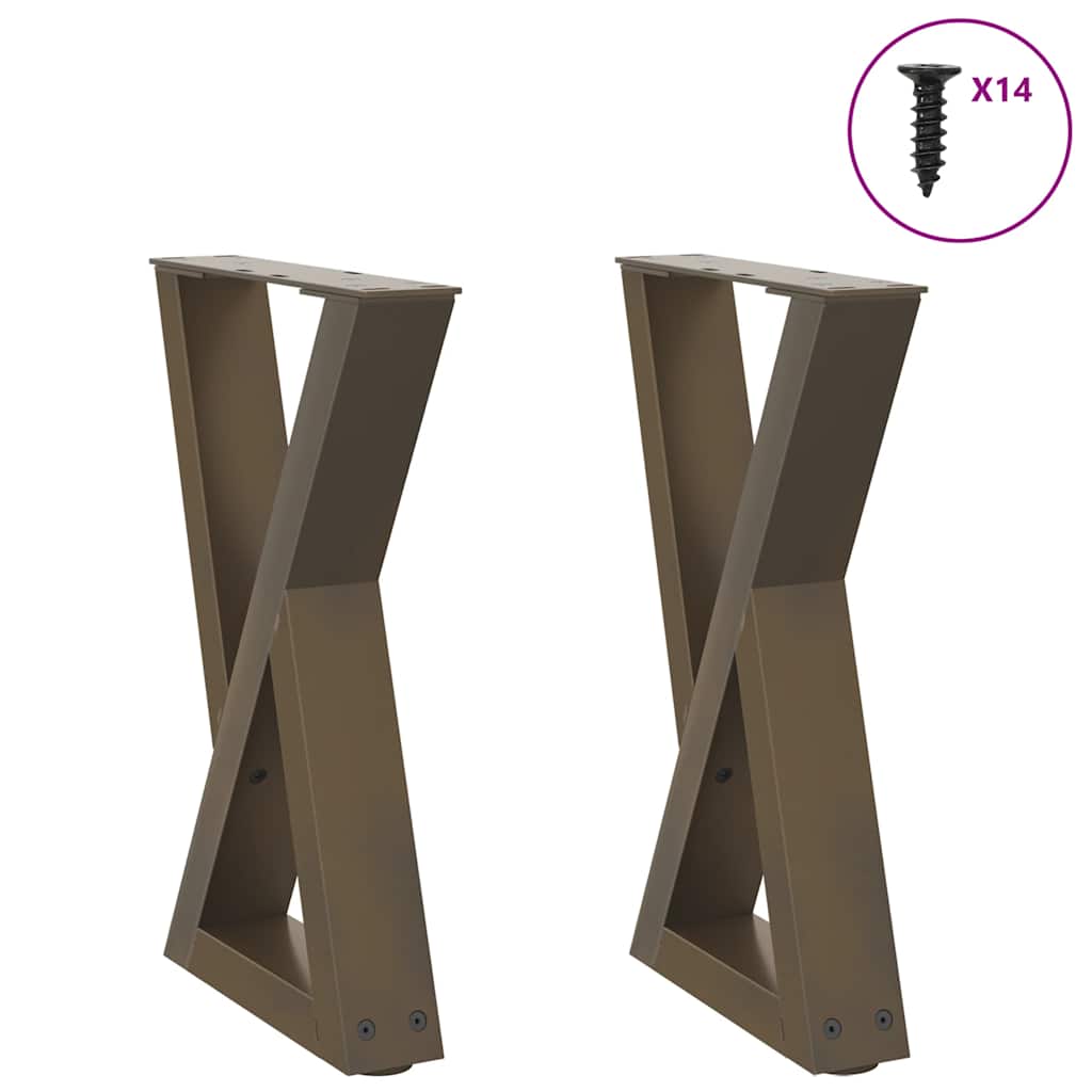 Salontafelpoten 2 st 28x(42-43,3) cm staal naturel