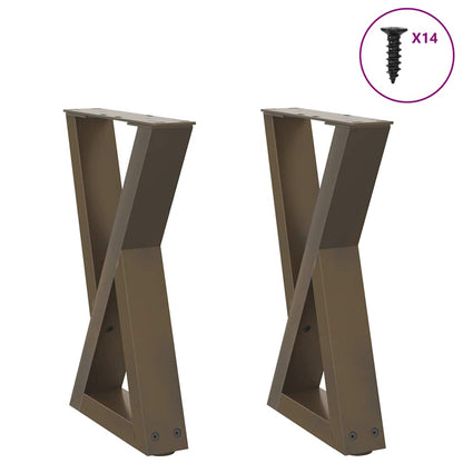 Salontafelpoten 2 st 28x(42-43,3) cm staal naturel
