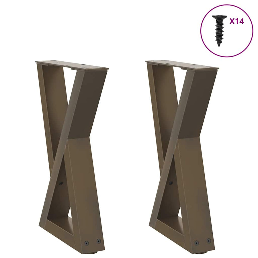 Salontafelpoten 2 st 28x(42-43,3) cm staal naturel