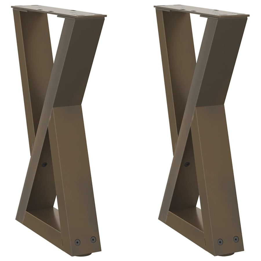 Salontafelpoten 2 st 28x(42-43,3) cm staal naturel