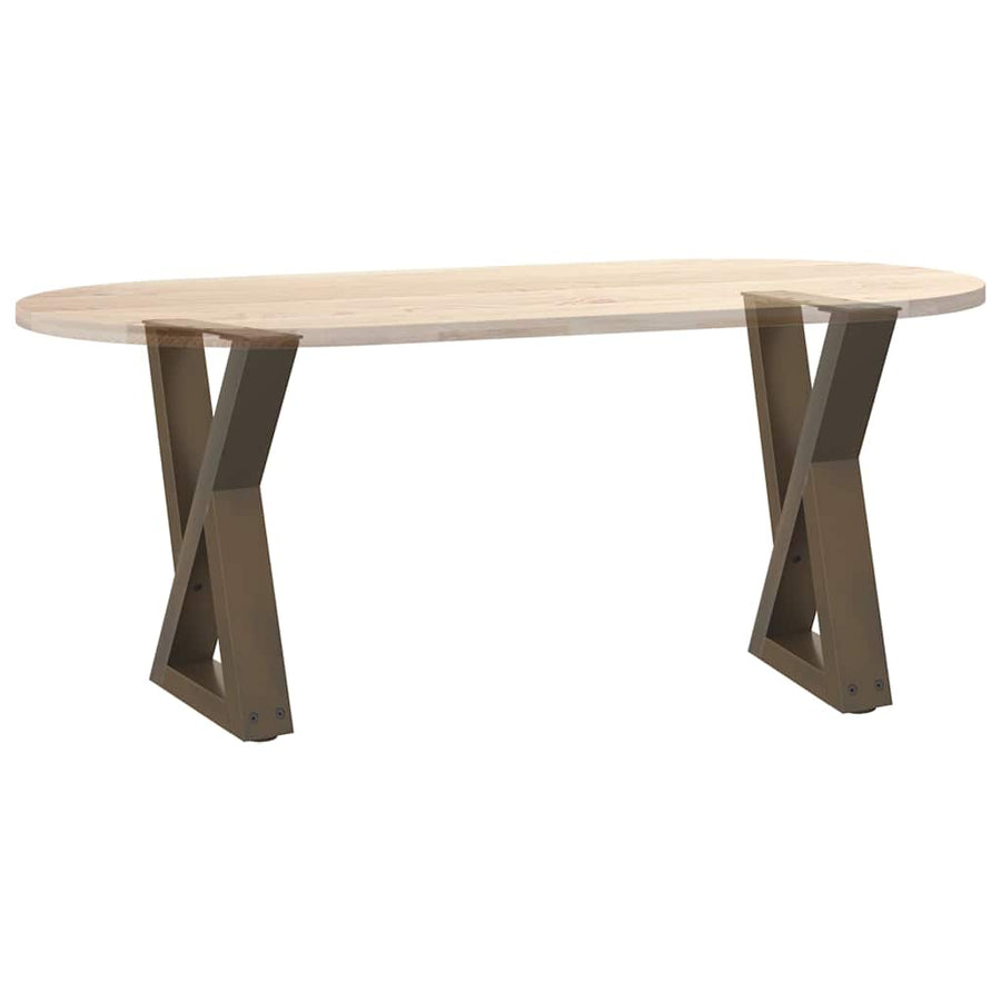 Salontafelpoten 2 st 28x(42-43,3) cm staal naturel
