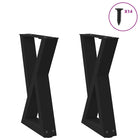 Coffee table legs 2 pcs 38x(42-43.3) cm steel black