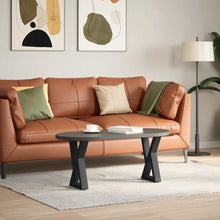 Salontafelpoten 2 st 38x(42-43,3) cm staal zwart