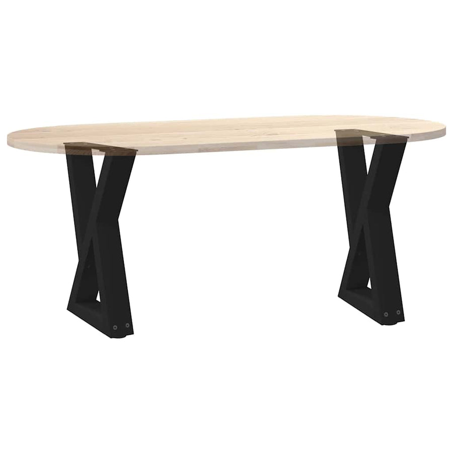 Salontafelpoten 2 st 38x(42-43,3) cm staal zwart
