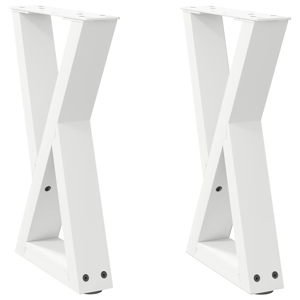 Salontafelpoten 2 st 38x(42-43,3) cm staal wit