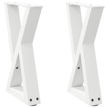 Salontafelpoten 2 st 38x(42-43,3) cm staal wit