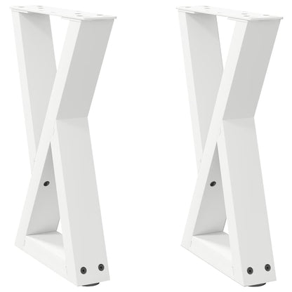 Salontafelpoten 2 st 38x(42-43,3) cm staal wit