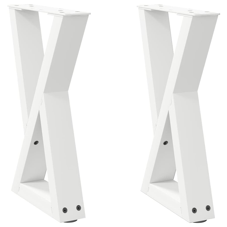 Salontafelpoten 2 st 38x(42-43,3) cm staal wit