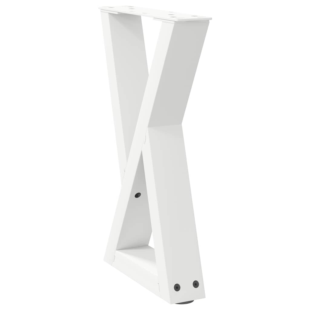 Salontafelpoten 2 st 38x(42-43,3) cm staal wit