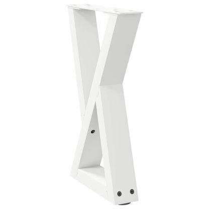 Salontafelpoten 2 st 38x(42-43,3) cm staal wit
