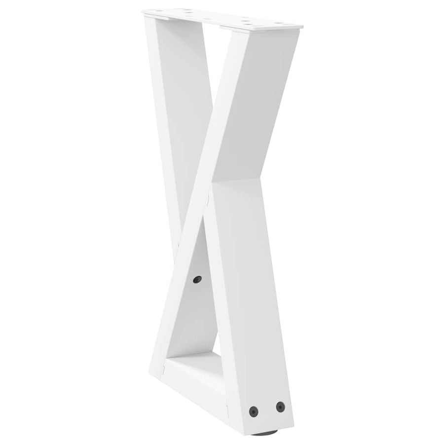 Salontafelpoten 2 st 38x(42-43,3) cm staal wit