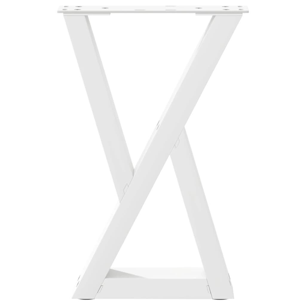 Salontafelpoten 2 st 38x(42-43,3) cm staal wit