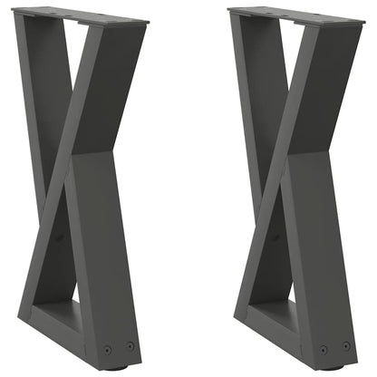 Salontafelpoten 2 st 38x(42-43,3) cm staal antraciet