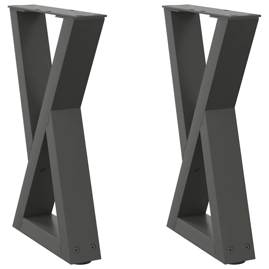 Salontafelpoten 2 st 38x(42-43,3) cm staal antraciet