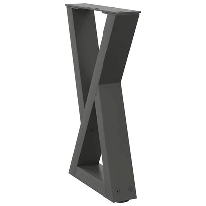 Salontafelpoten 2 st 38x(42-43,3) cm staal antraciet