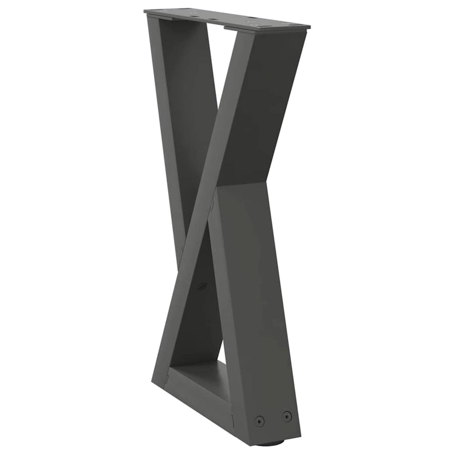 Salontafelpoten 2 st 38x(42-43,3) cm staal antraciet