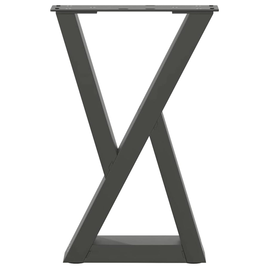 Salontafelpoten 2 st 38x(42-43,3) cm staal antraciet