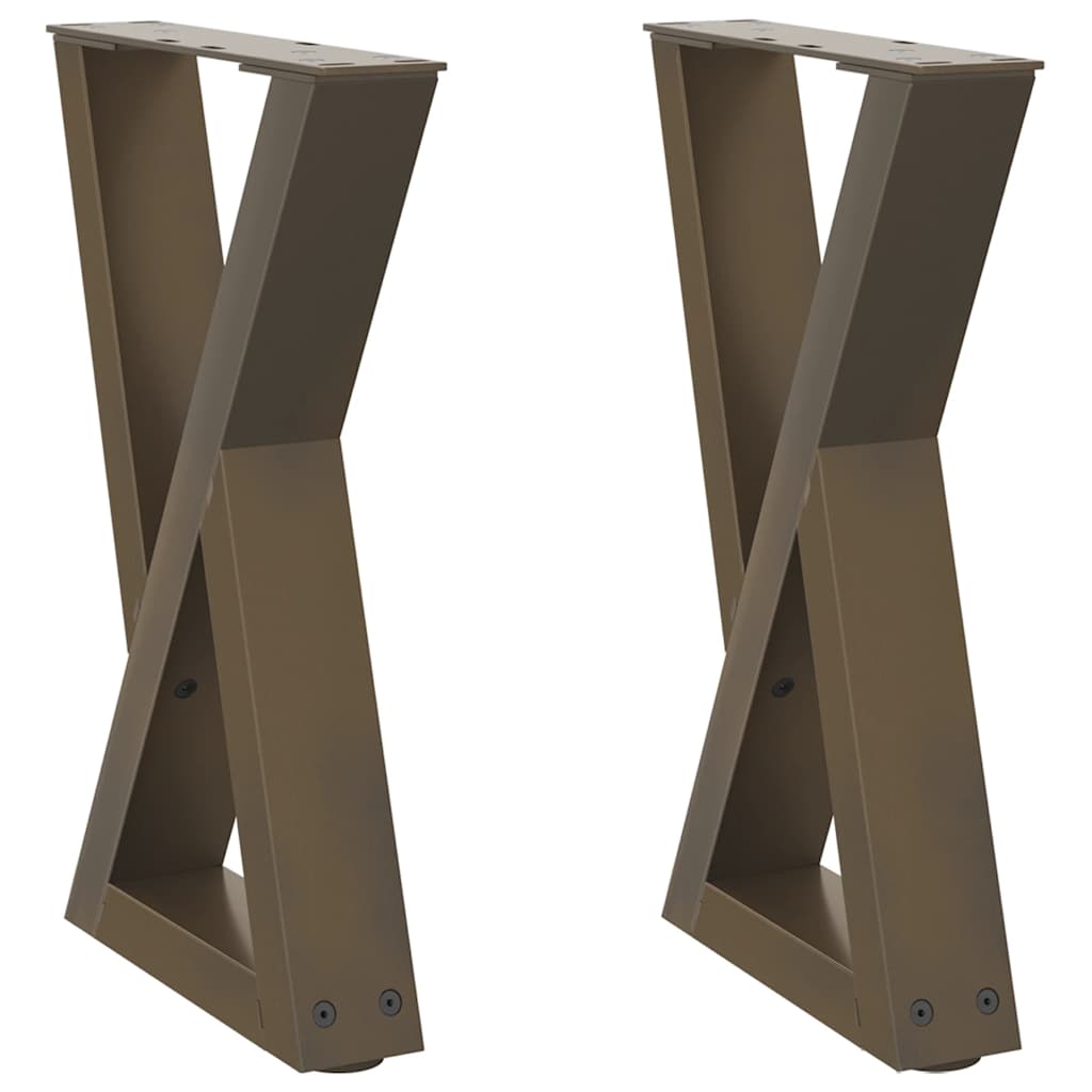 Salontafelpoten 2 st 38x(42-43,3) cm staal naturel