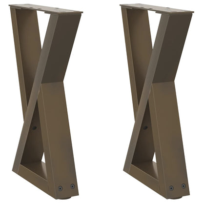 Salontafelpoten 2 st 38x(42-43,3) cm staal naturel