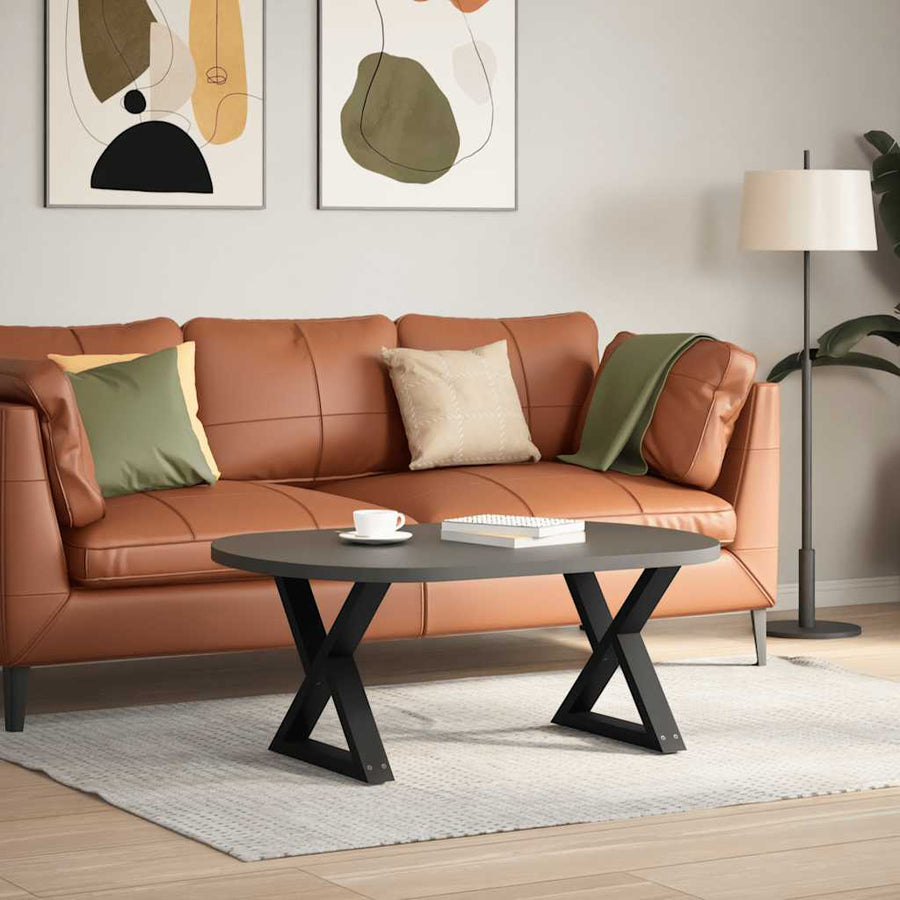 Salontafelpoten 2 st 50x(42-43,3) cm staal zwart