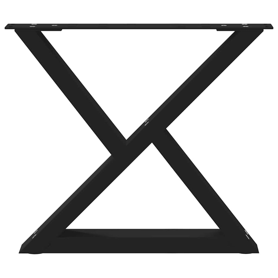 Salontafelpoten 2 st 50x(42-43,3) cm staal zwart