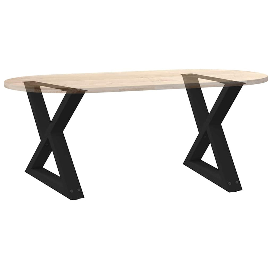 Salontafelpoten 2 st 50x(42-43,3) cm staal zwart