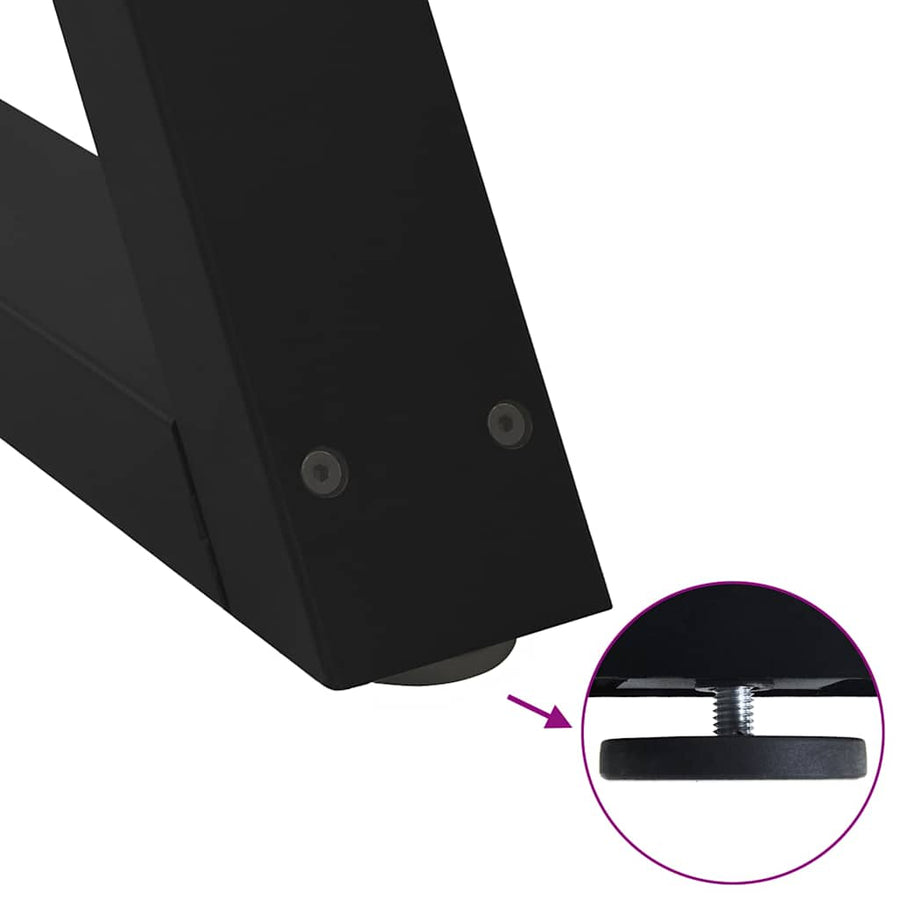 Salontafelpoten 2 st 50x(42-43,3) cm staal zwart
