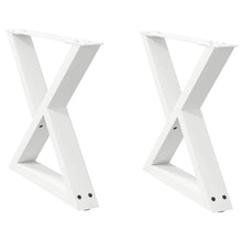 Salontafelpoten 2 st 50x(42-43,3) cm staal wit
