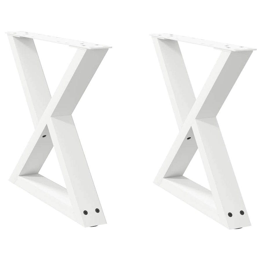 Salontafelpoten 2 st 50x(42-43,3) cm staal wit