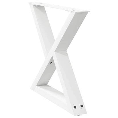 Salontafelpoten 2 st 50x(42-43,3) cm staal wit