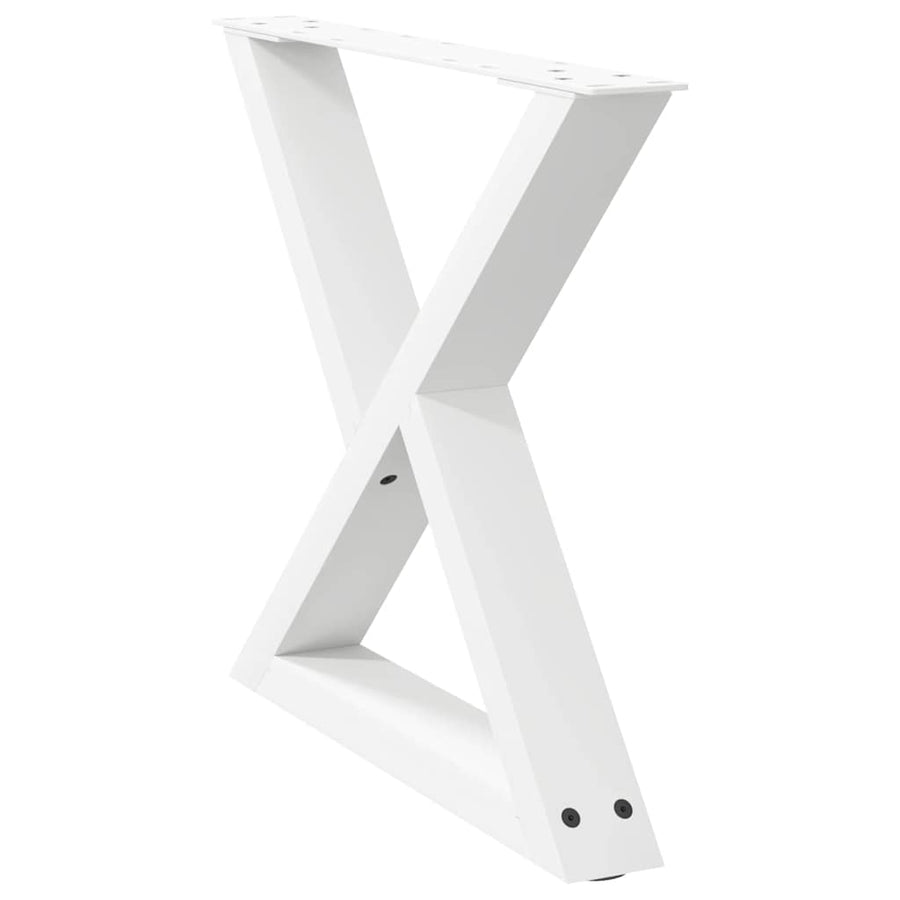 Salontafelpoten 2 st 50x(42-43,3) cm staal wit