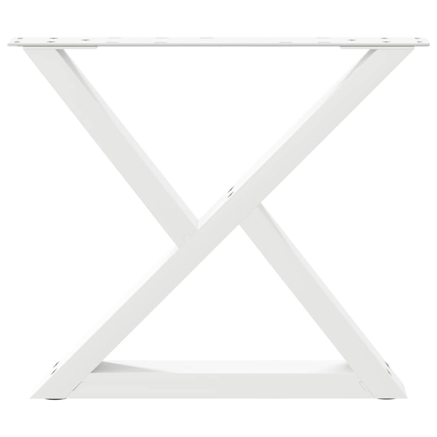 Salontafelpoten 2 st 50x(42-43,3) cm staal wit