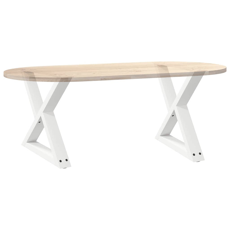 Salontafelpoten 2 st 50x(42-43,3) cm staal wit