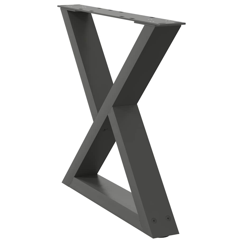 Salontafelpoten 2 st 50x(42-43,3) cm staal antraciet