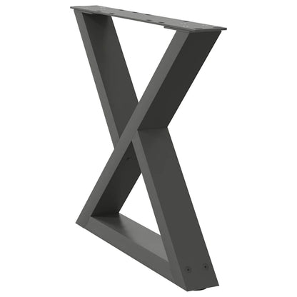 Salontafelpoten 2 st 50x(42-43,3) cm staal antraciet