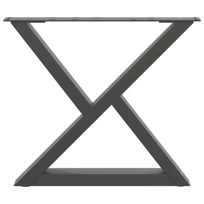 Salontafelpoten 2 st 50x(42-43,3) cm staal antraciet