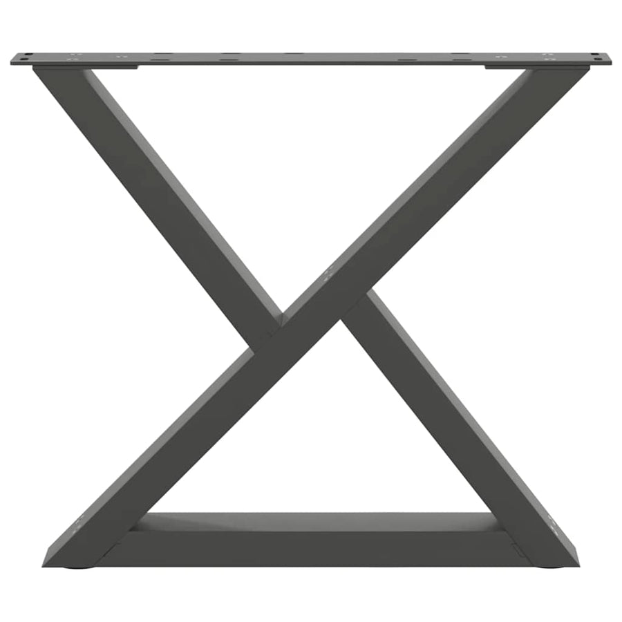 Salontafelpoten 2 st 50x(42-43,3) cm staal antraciet