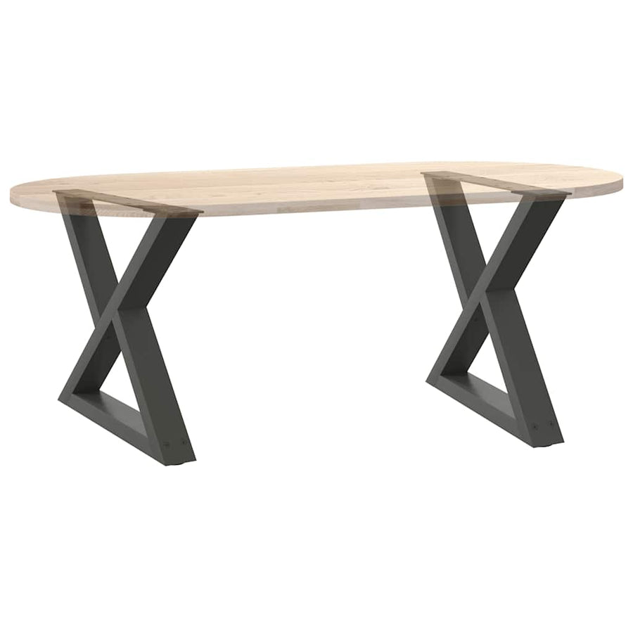 Salontafelpoten 2 st 50x(42-43,3) cm staal antraciet