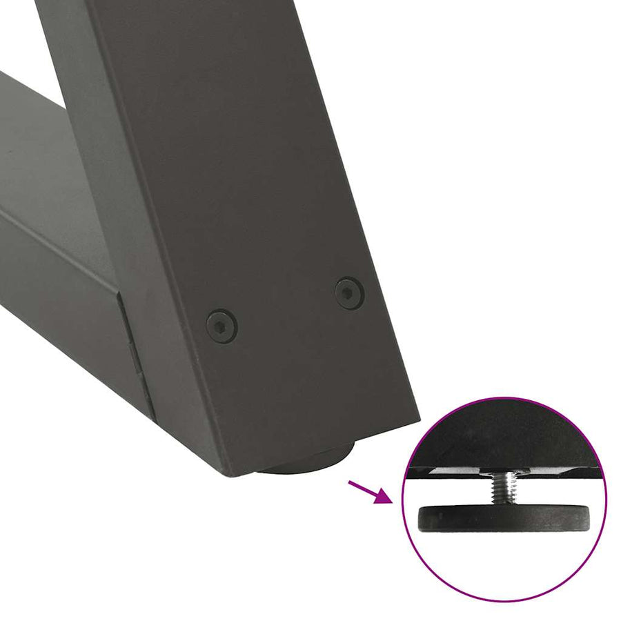 Salontafelpoten 2 st 50x(42-43,3) cm staal antraciet